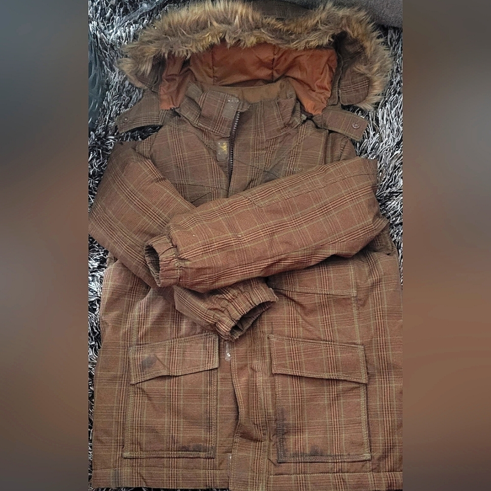 Boys, Lands End jacket, 6/7x, brown